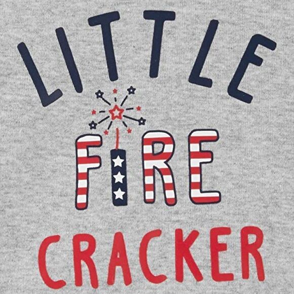 Carter's 2 piece Fourth‎ of July "Little Firecracker" Short set - Picture 2 of 4